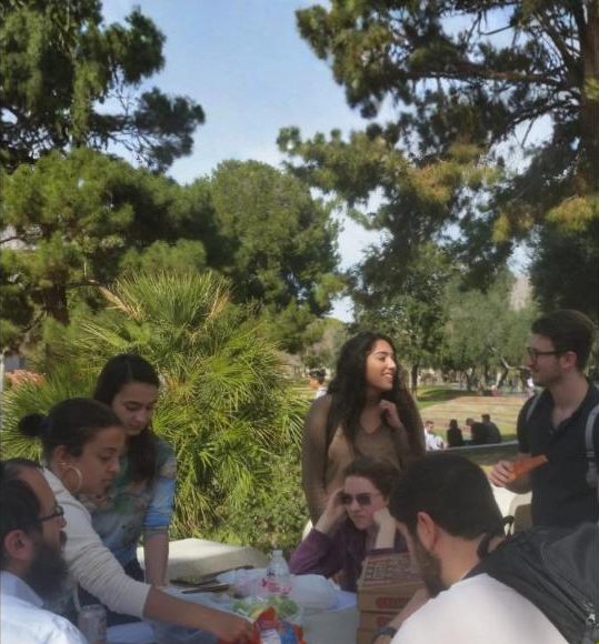 Pizza and Parsha on the UNLV campus